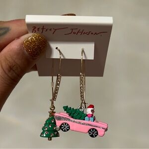 Betsey Johnson Santa in pink caddy